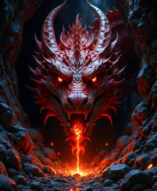 11 x 14 Peek-a-boo Dragon Print