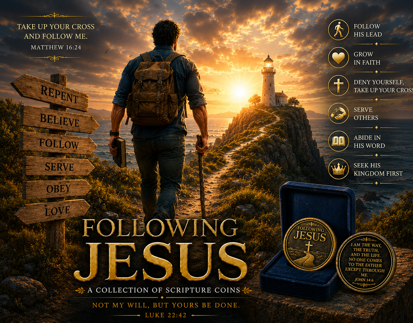 Following Jesus Coin Set