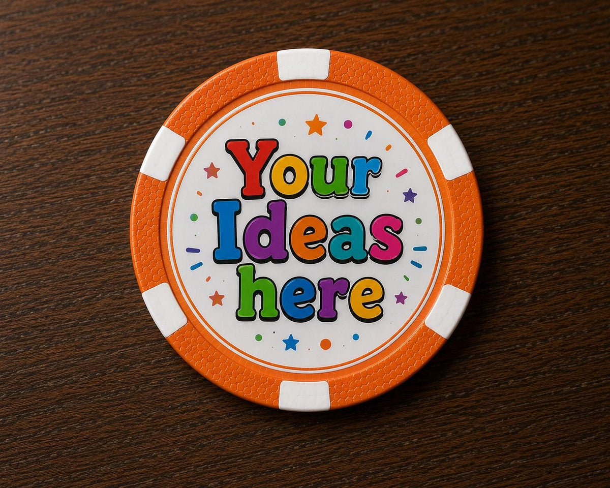 Custom UV Printed Poker Chips, Game pieces, logo, picture, Wedding & Party gifts, Golf markers