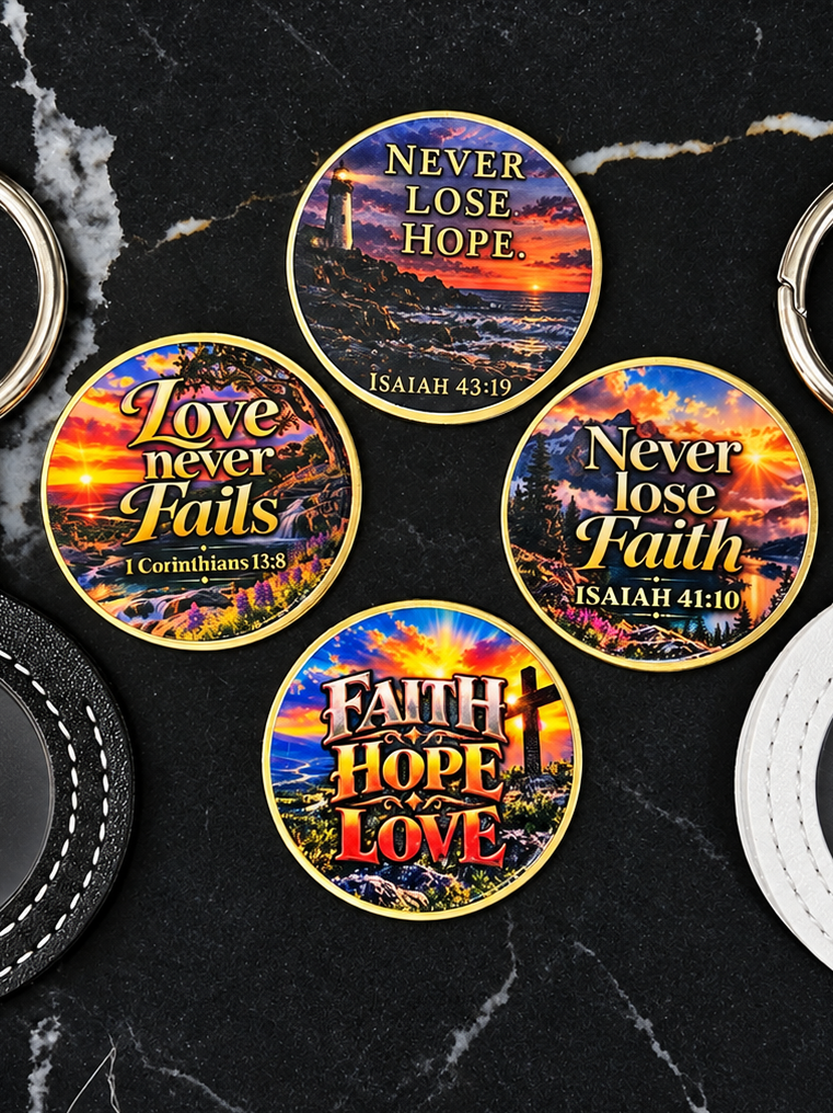 3 Coin Set - Faith, Hope & Love Set - Wear His Word Coin 3 Coin Set