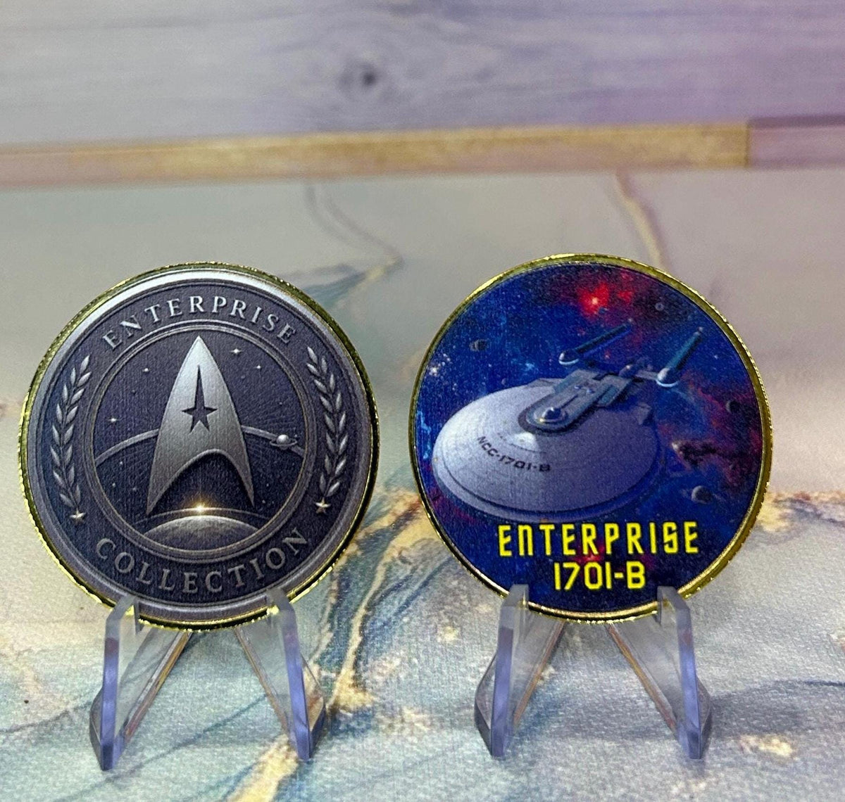 Enterprise 1701-B Trek Challenge Coin 1 of 8 coin limited edition set