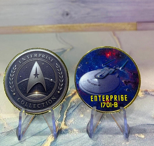 Enterprise 1701-B Trek Challenge Coin 1 of 8 coin limited edition set