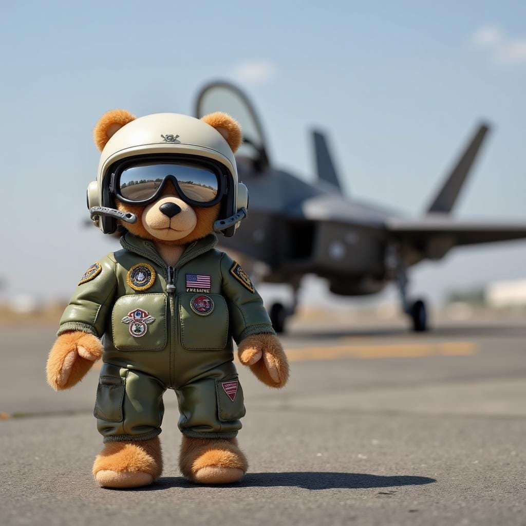US Air Force Teddy Bear Clipart: 73 PNG Files for Sublimation
