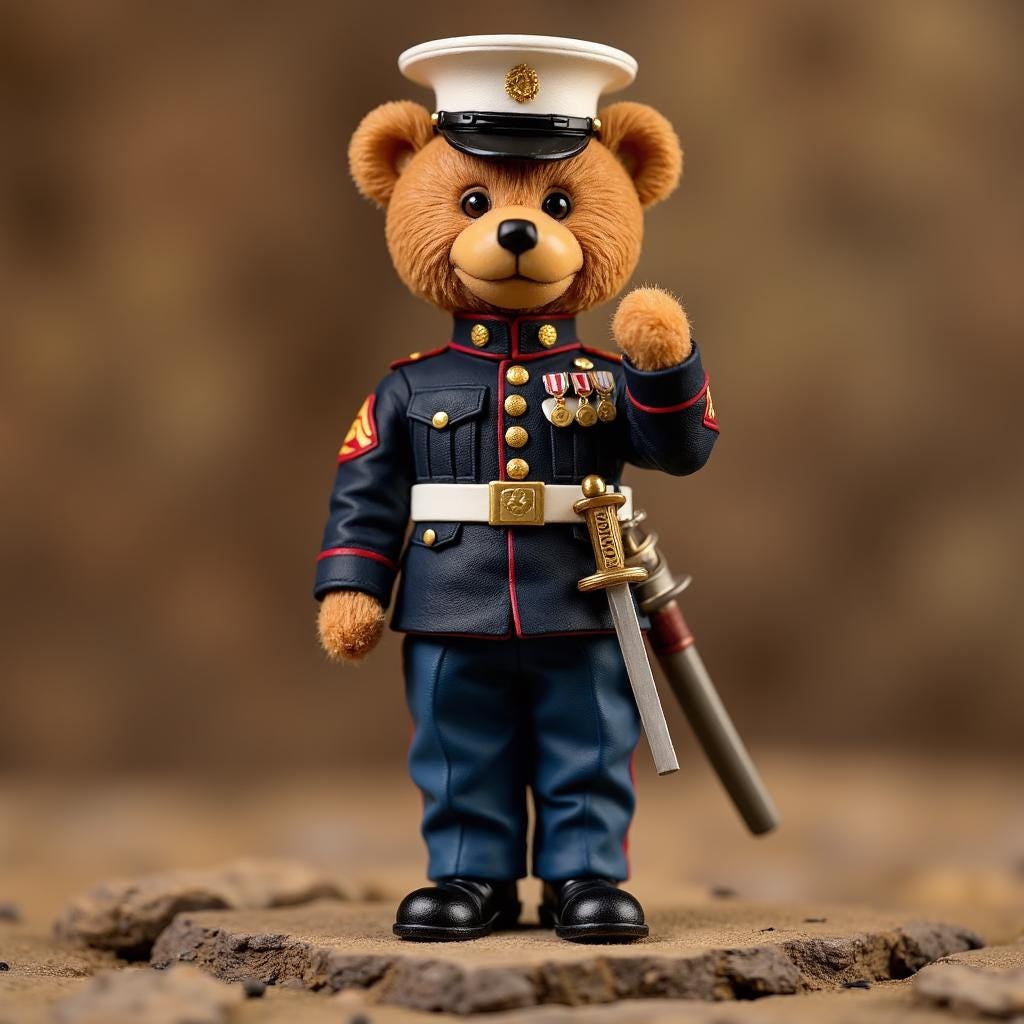 Marine Corps Teddy Bear Clipart: 78 USMC PNG Files for Sublimation