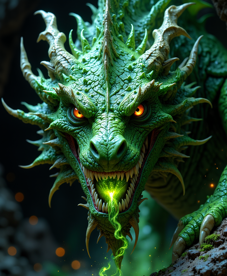 8 x 11 Peek-a-boo Dragon Print