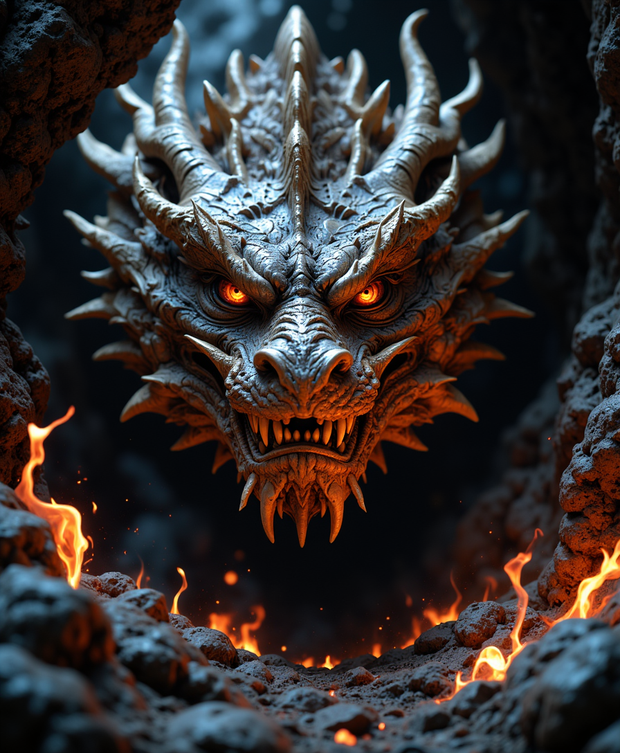 8 x 11 Peek-a-boo Dragon Print