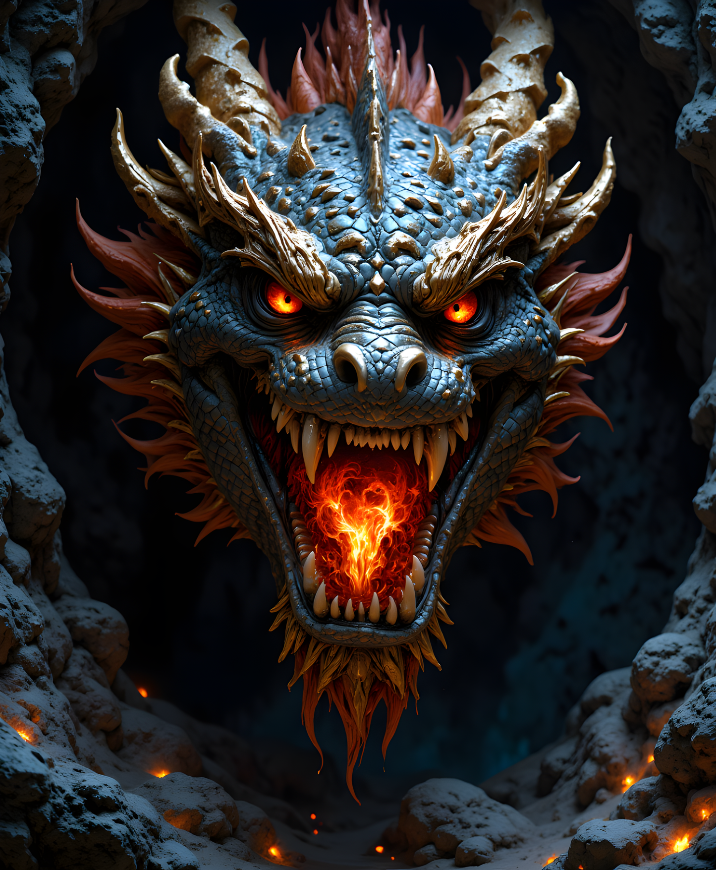 8 x 11 Peek-a-boo Dragon Print