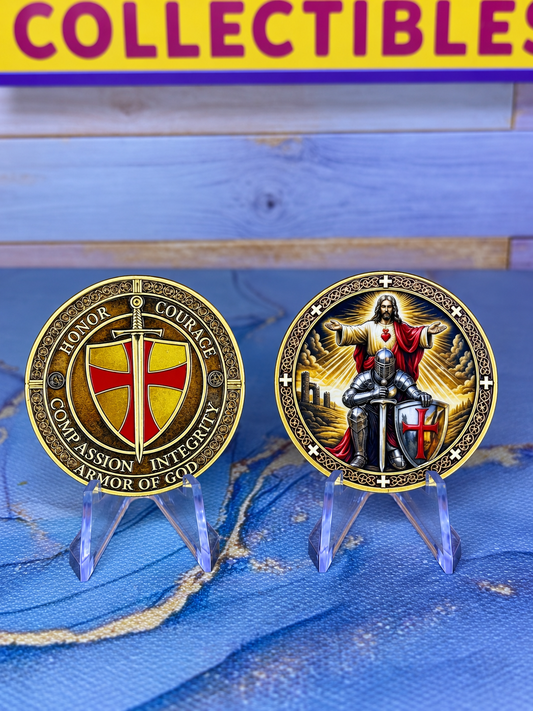 Ephesians 6:10-18 - Armor of God Red- Wear His Word Coin