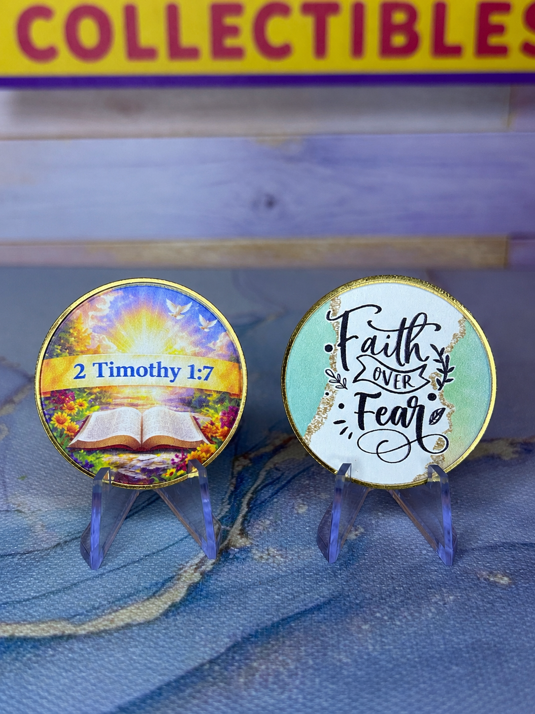 Faith over Fear Scripture Coin 2 Tim 1:7