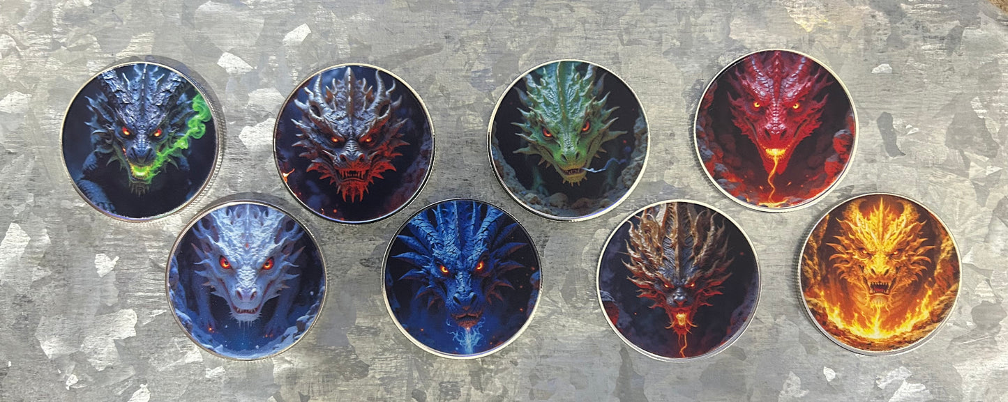 Here Be Dragons!! Limited Edition Collector Coin Set with Keychain Option