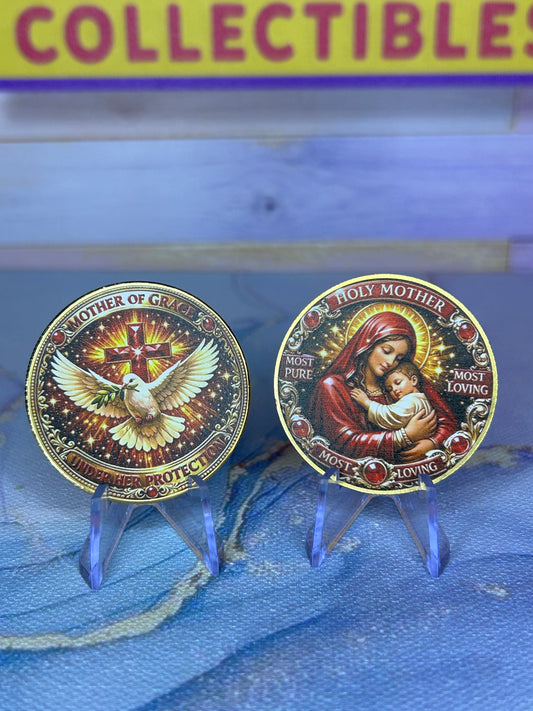 Holy Mother of Grace Scripture Coin