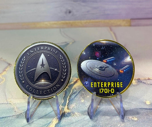 Enterprise 1701-D Trek Challenge Coin 1 of 8 coin limited edition set