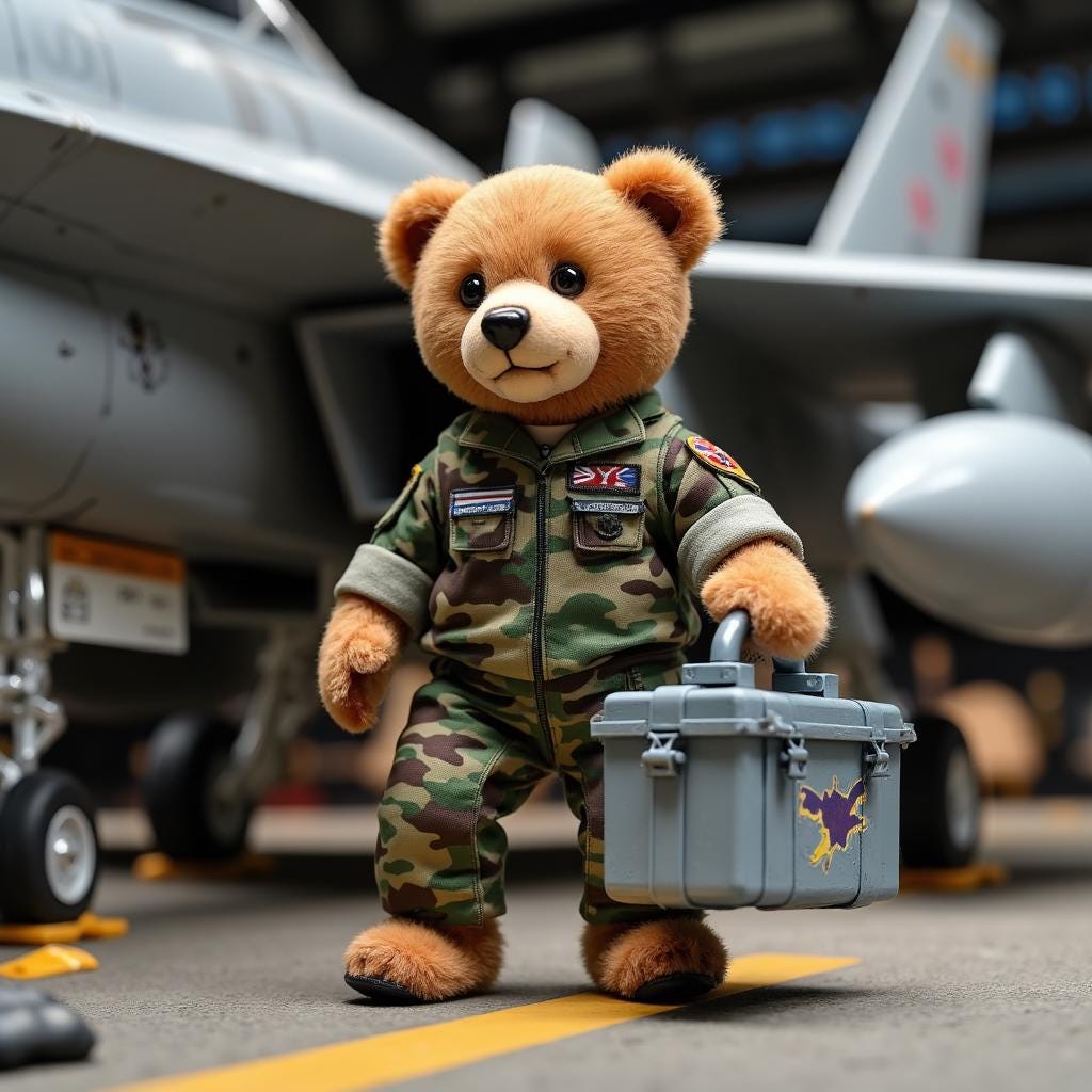 US Air Force Teddy Bear Clipart: 73 PNG Files for Sublimation
