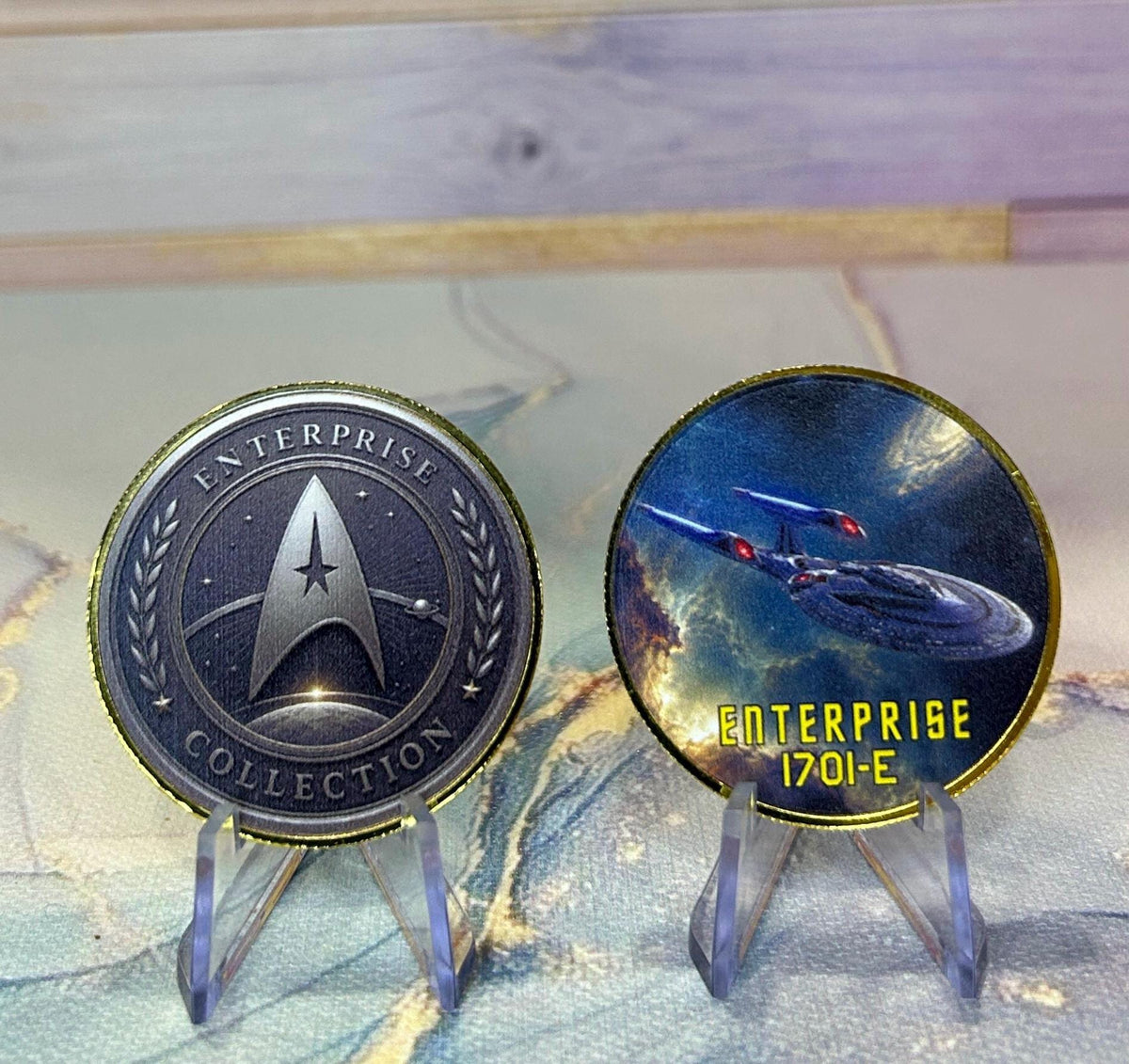 Enterprise 1701-E Trek Challenge Coin 1 of 8 coin limited edition set